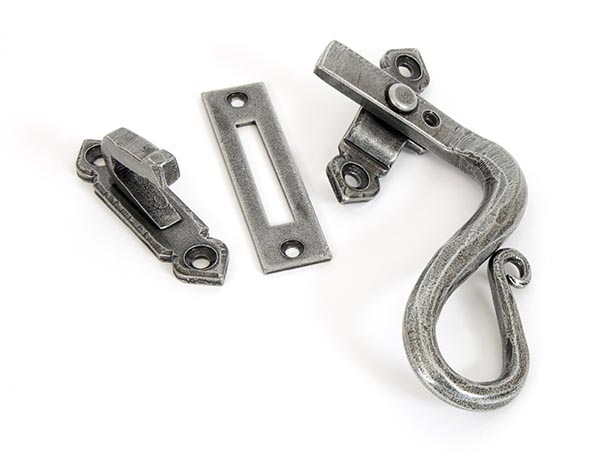 Pewter Locking Shepherd's Crook Fastener - RH