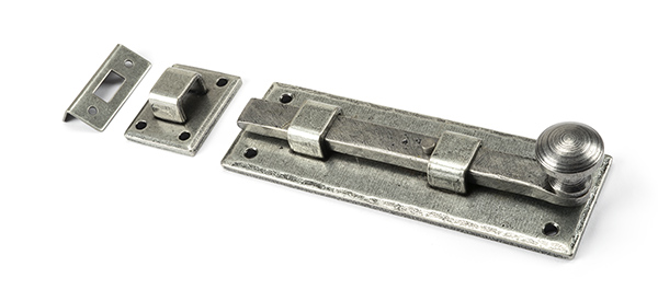 Pewter 6" Straight Knob Bolt