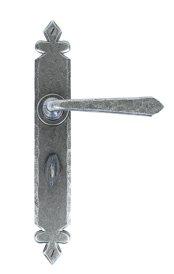 Pewter Cromwell Lever Bathroom Set
