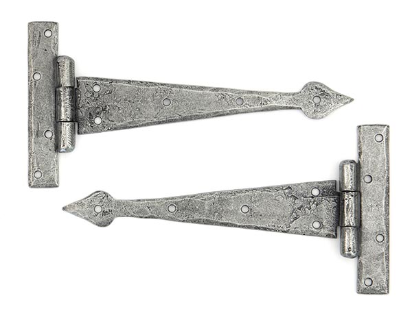 Pewter 9" Arrow Head T Hinge (pair)