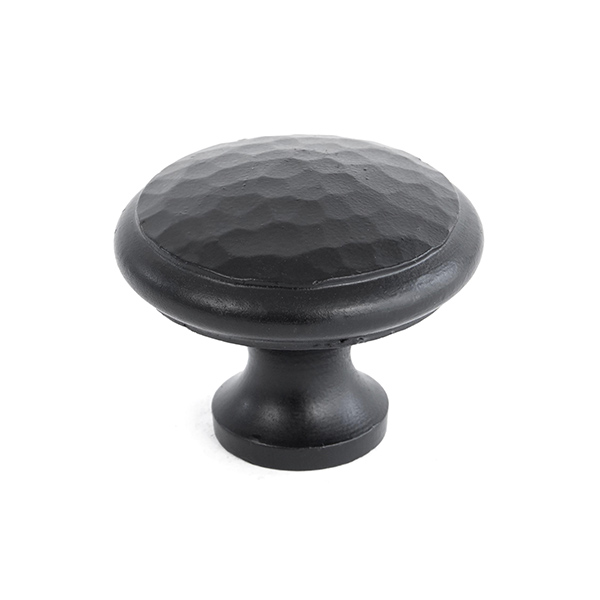 Black Hammered Cabinet Knob - Large