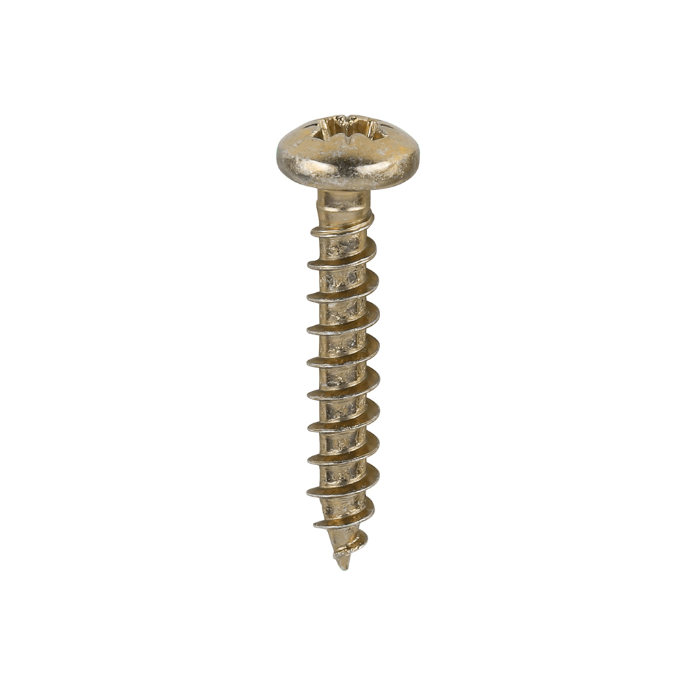 Classic Multi-Purpose Screws - PZ - Pan Head - Yellow - 3.5x20