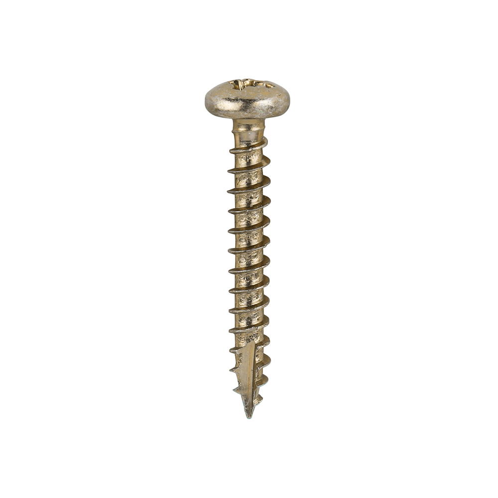 Classic Multi-Purpose Screws - PZ - Pan Head - Yellow - 3.5x25