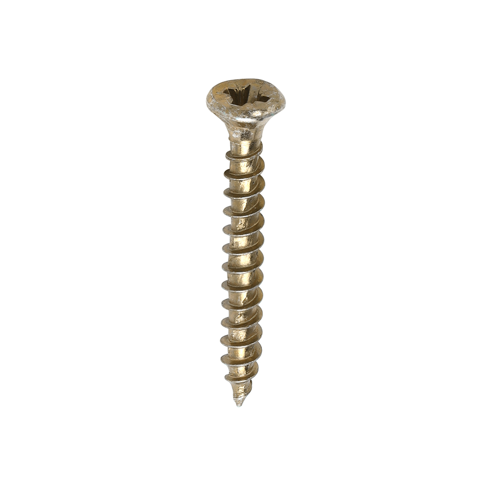 Velocity Premium Multi-Use Screws - PZ - Double Countersunk - Yellow - 3.5x30