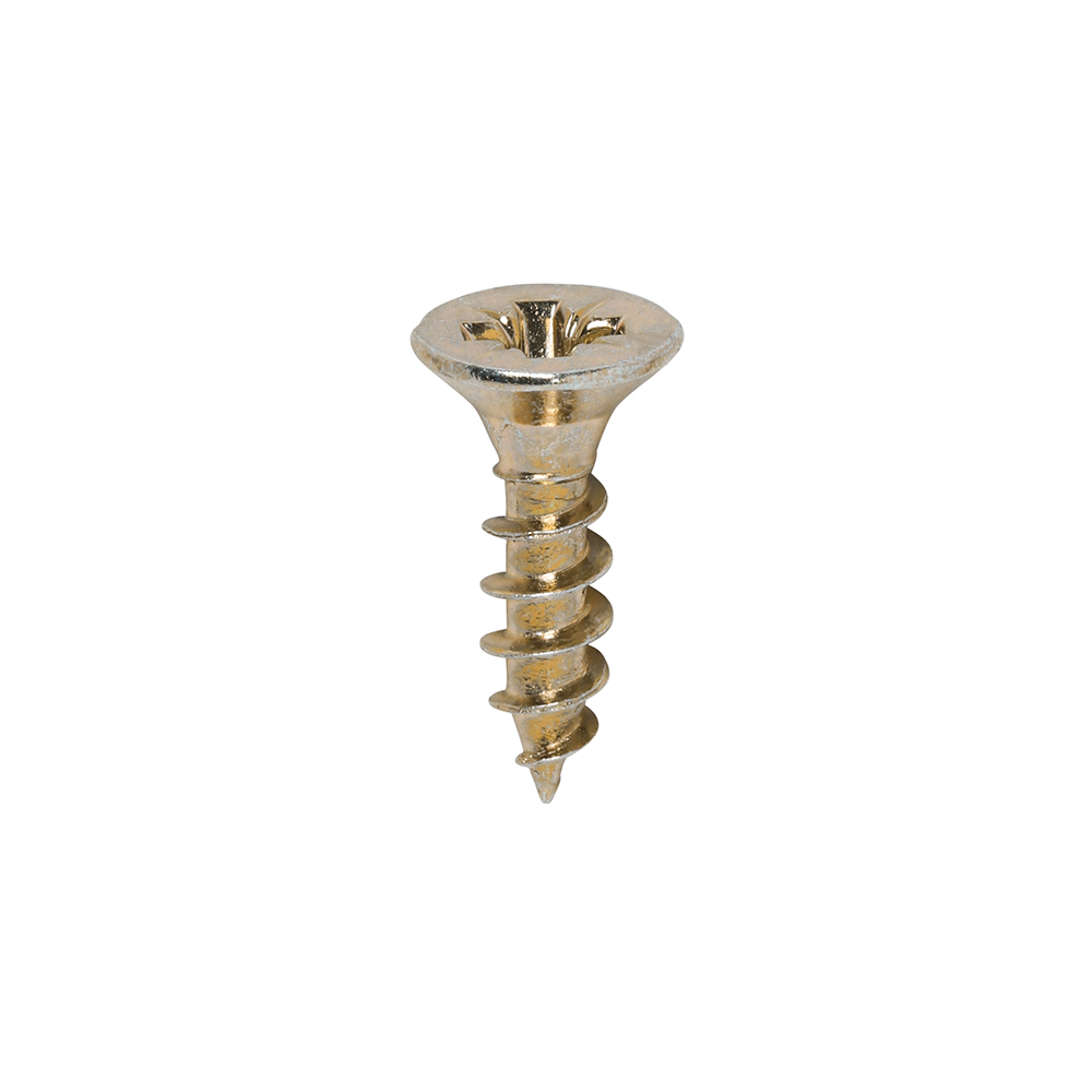 Classic Multi-Purpose Screws - PZ - Double Countersunk - Yellow - 4.0x16