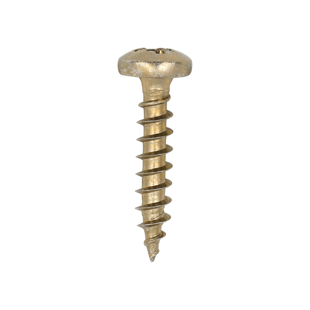 Classic Multi-Purpose Screws - PZ - Pan Head - Yellow - 4.0x20