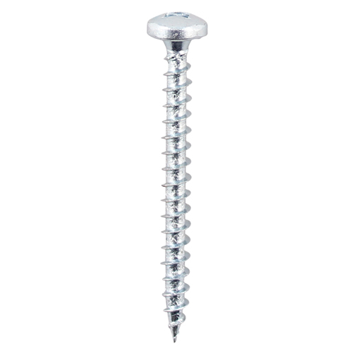 Solo Chipboard & Woodscrews - SQ - Pan - Zinc - 4.0x25
