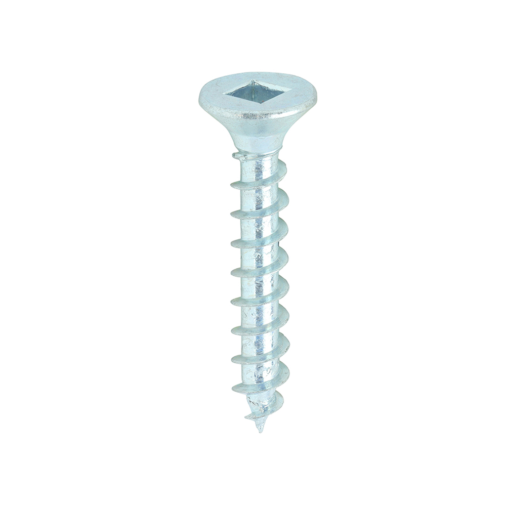 Solo Chipboard & Woodscrews - SQ - Double Countersunk - Zinc - 4.0x25