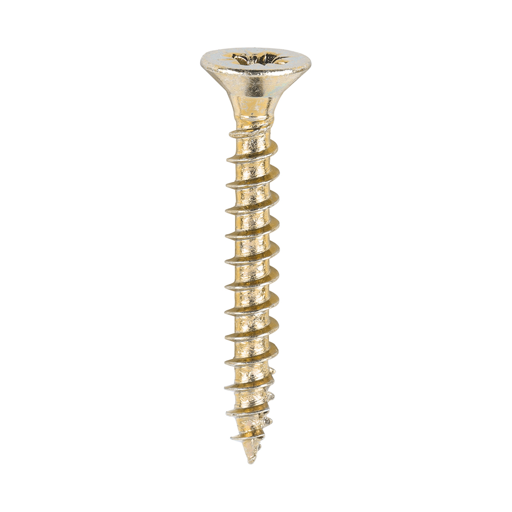Classic Multi-Purpose Screws - PZ - Double Countersunk - Yellow - 4.0x30