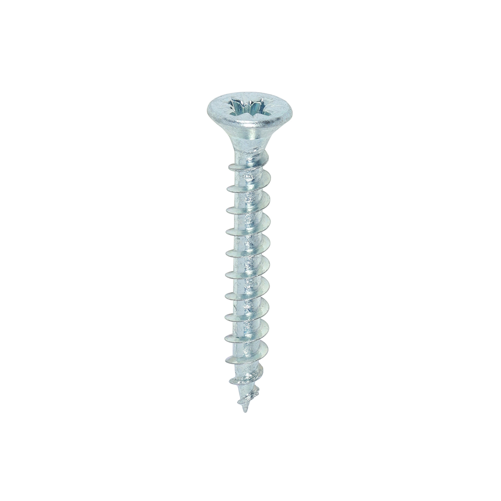 Solo Chipboard & Woodscrews - PZ - Double Countersunk - Zinc - 4.0x30 - Tub