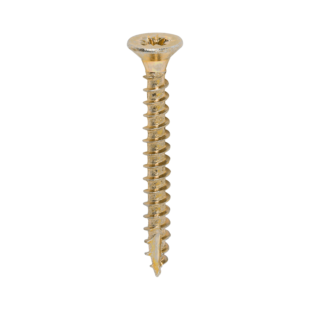 Classic Multi-Purpose Screws - PZ - Double Countersunk - Yellow - 4.0x35