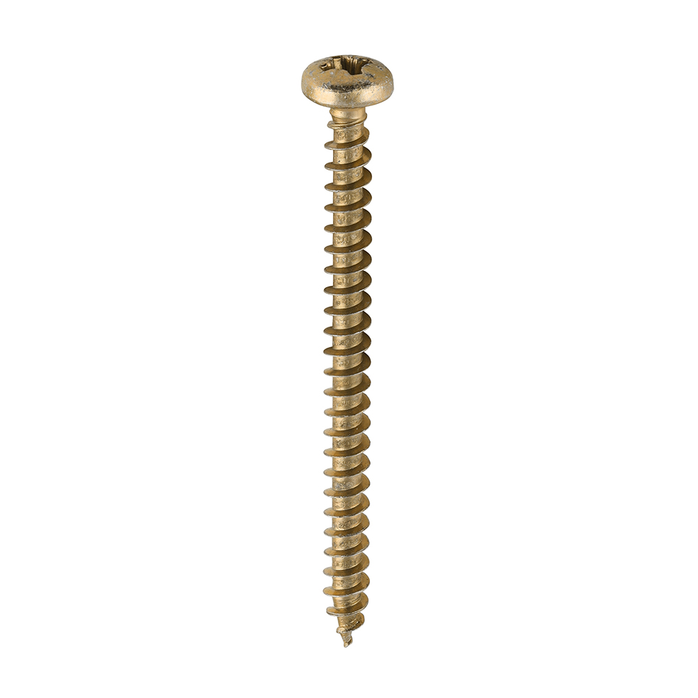 Classic Multi-Purpose Screws - PZ - Pan Head - Yellow - 4.0x50