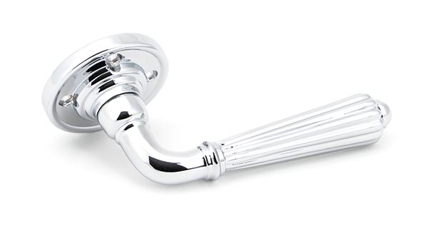 Polished Chrome Hinton Lever on Rose Set
