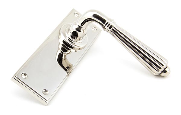 Polished Nickel Hinton Lever Latch Set