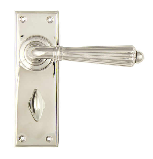 Polished Nickel Hinton Lever Bathroom Set