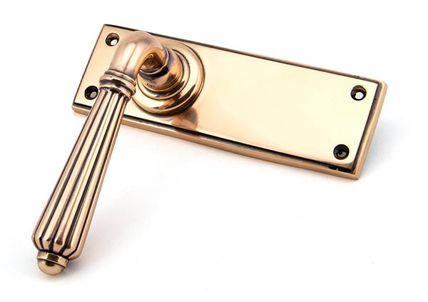 Polished Bronze Hinton Lever Latch Set