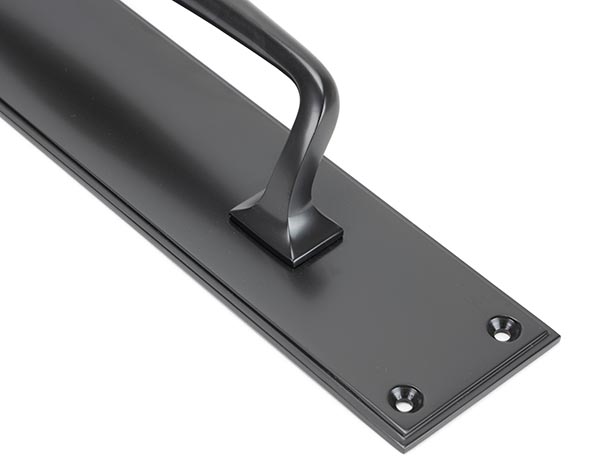 Aged Bronze 425mm Art Deco Pull Handle on Backplate