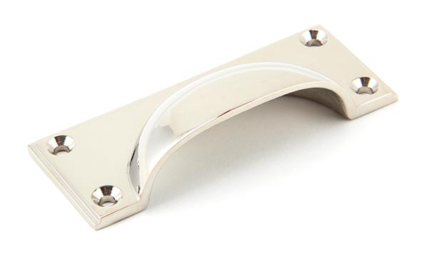 Polished Nickel Art Deco Drawer Pull
