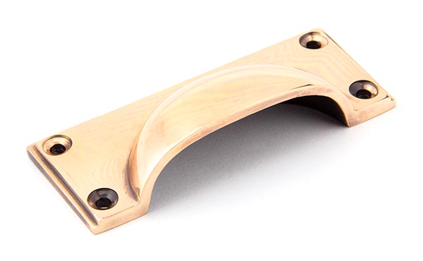 Polished Bronze Art Deco Drawer Pull