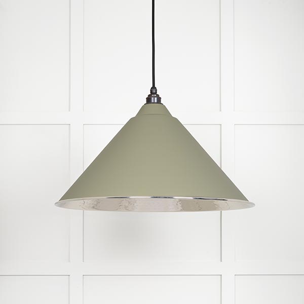 Hammered Nickel Hockley Pendant in Tump