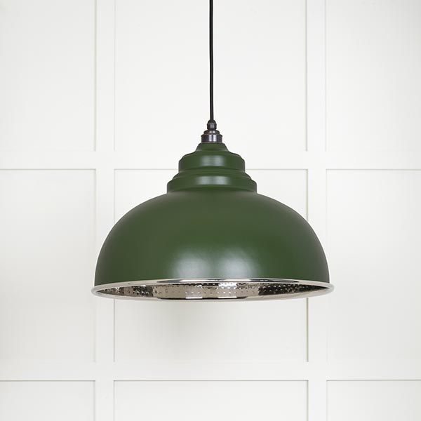 Hammered Nickel Harborne Pendant in Heath