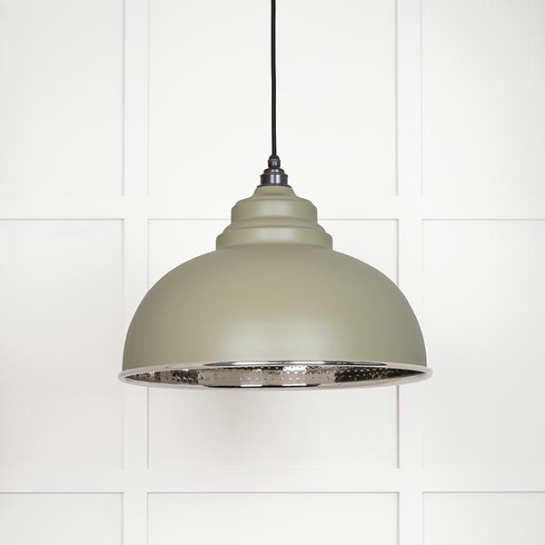 Hammered Nickel Harborne Pendant in Tump