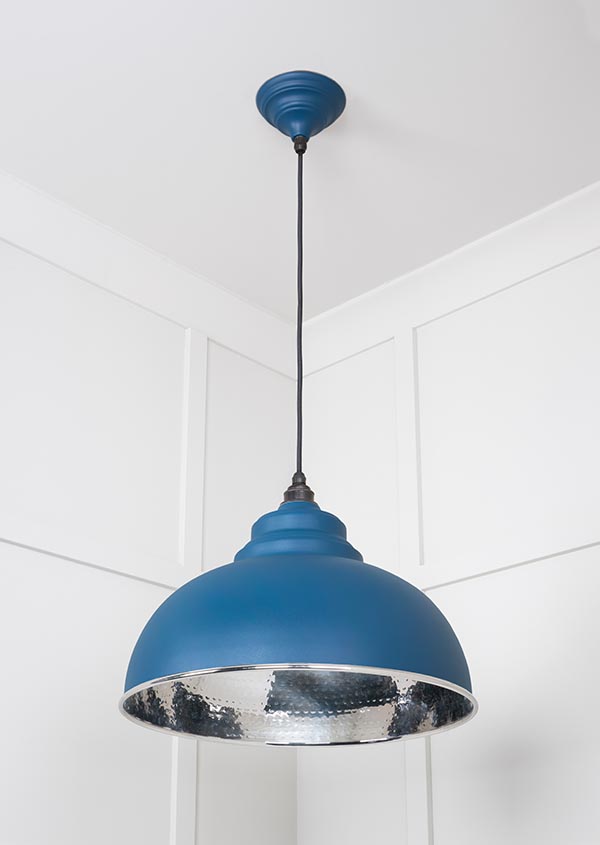 Hammered Nickel Harborne Pendant in Upstream