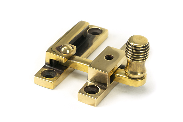 Aged Brass Beehive Quadrant Fastener - Narrow