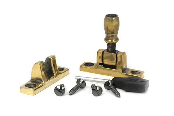 Aged Brass Mushroom Brighton Fastener - Narrow (Square)