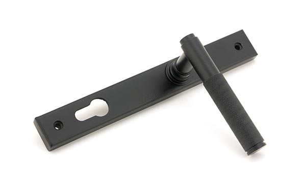 Matt Black Brompton Slimline Lever Espag. Lock Set