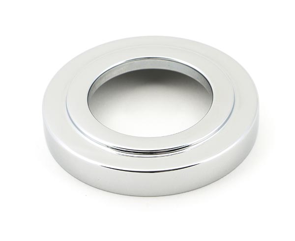 Polished Chrome Avon Round Lever on Rose Set (Art Deco)