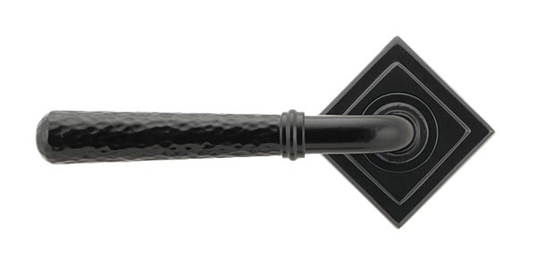 Black Hammered Newbury Lever on Rose Set (Square)