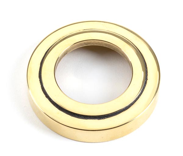 Aged Brass Brompton Lever on Rose Set (Art Deco)