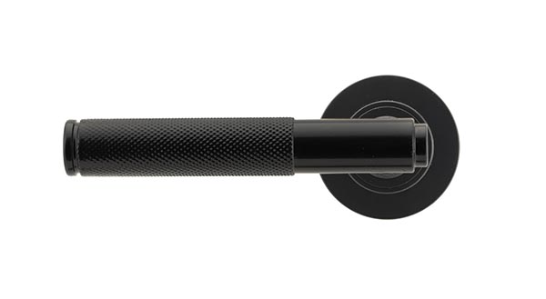 Black Brompton Lever on Rose Set (Plain)