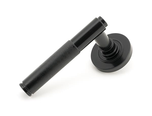 Black Brompton Lever on Rose Set (Plain)