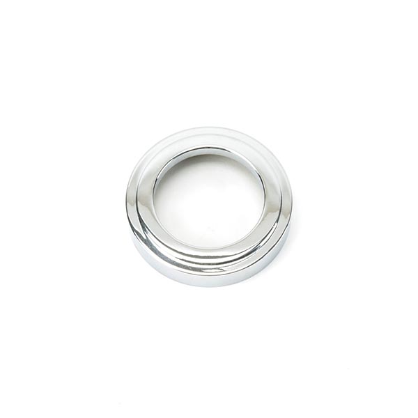 Polished Chrome Round Escutcheon (Art Deco)