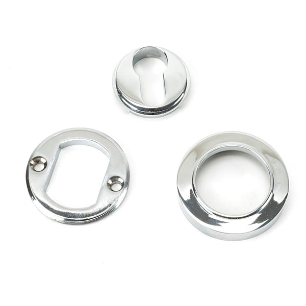 Polished Chrome Round Euro Escutcheon (Plain)
