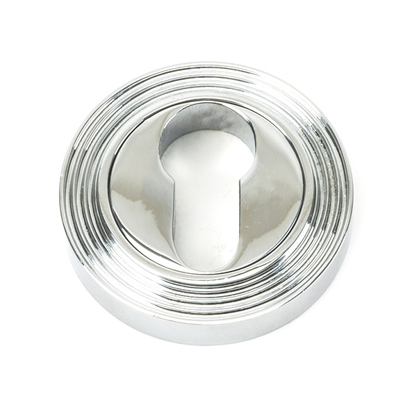 Polished Chrome Round Euro Escutcheon (Beehive)