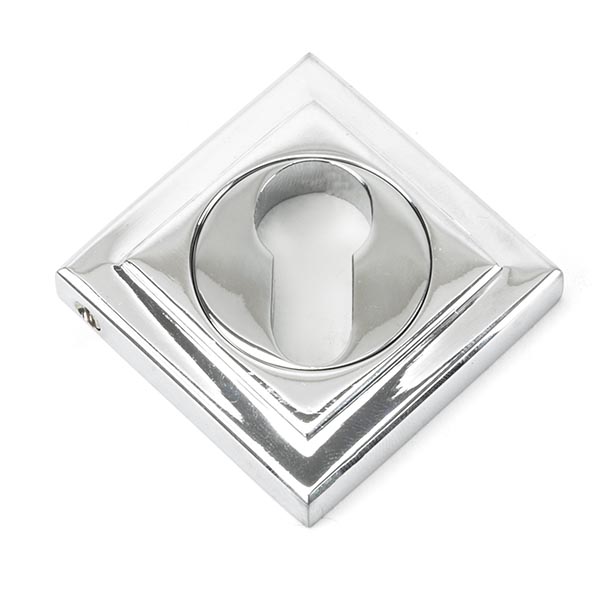 Polished Chrome Round Euro Escutcheon (Square)