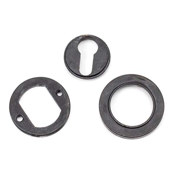 External Beeswax Round Euro Escutcheon (Plain)
