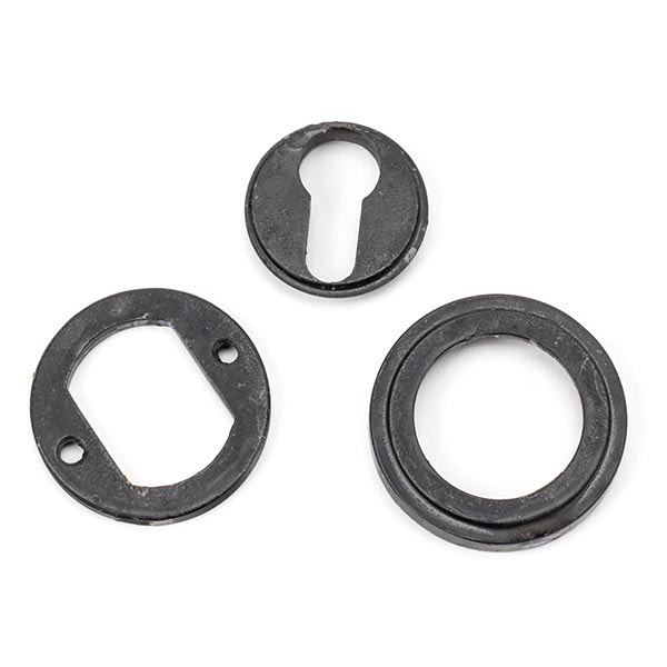 External Beeswax Round Euro Escutcheon (Art Deco)