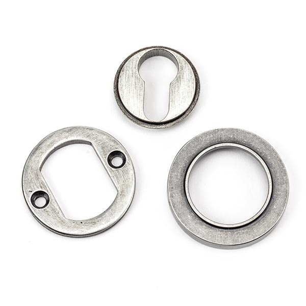 Pewter Round Euro Escutcheon (Plain)