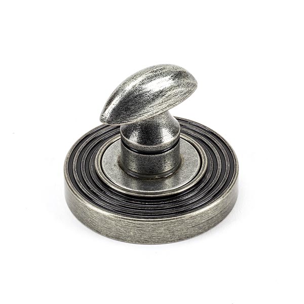 Pewter Round Thumbturn Set (Beehive)
