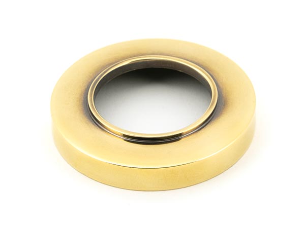 Aged Brass Newbury Lever on Rose Set (Plain)