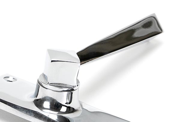 Polished Chrome Straight Lever Euro Lock Set