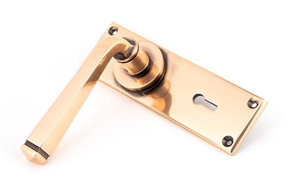 Polished Bronze Avon Lever Lock Set
