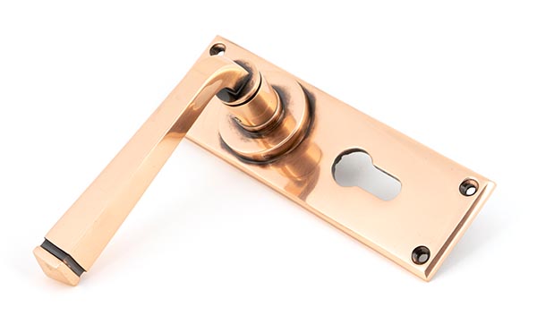 Polished Bronze Avon Lever Euro Lock Set