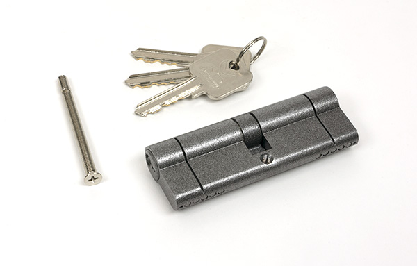 Pewter 45/45 5pin Euro Cylinder