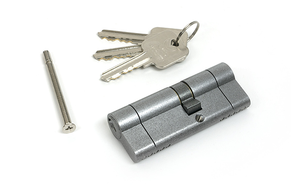 Pewter 35/45 5pin Euro Cylinder KA