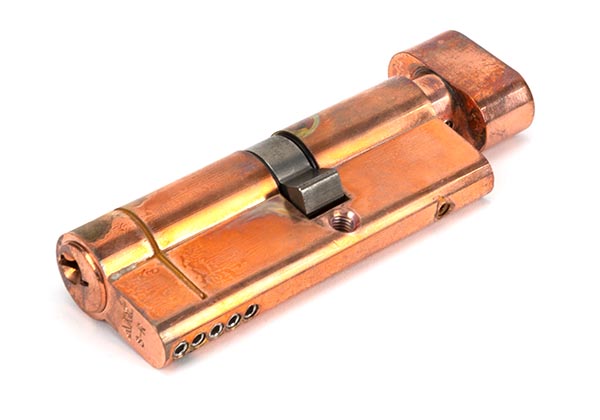 Polished Bronze 35T/45 5pin Euro Cylinder/Thumbturn